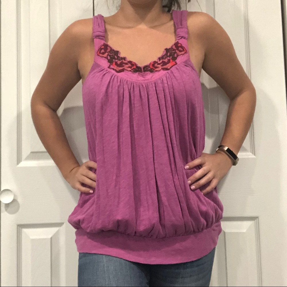 Free People Fuschia Tank with Tags. Size Large